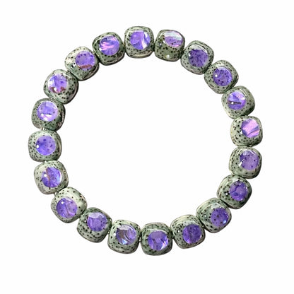 Aurora · Bodhi Seeds Fidget Bracelet · Abalone Shell Inlay