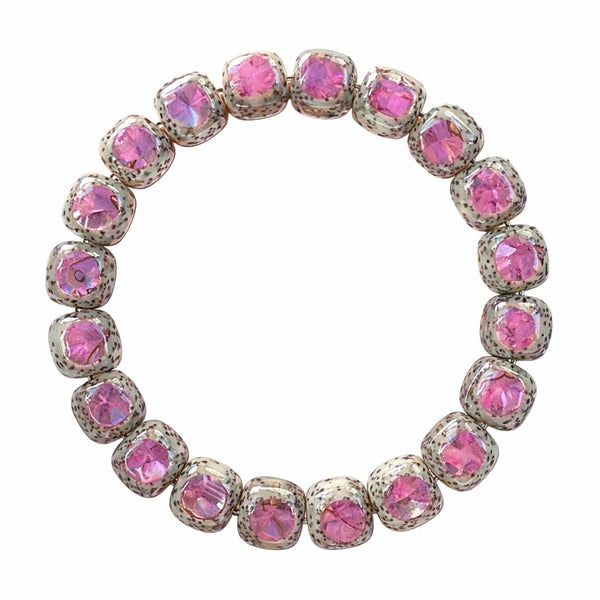 Aurora · Bodhi Seeds Fidget Bracelet · Abalone Shell Inlay - Detail