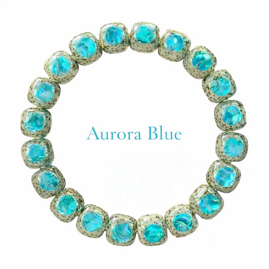 Aurora · Bodhi Seeds Fidget Bracelet · Abalone Shell Inlay