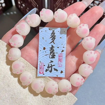 Cat Paw ·  Bodhi Seeds  Fidget Bracelet